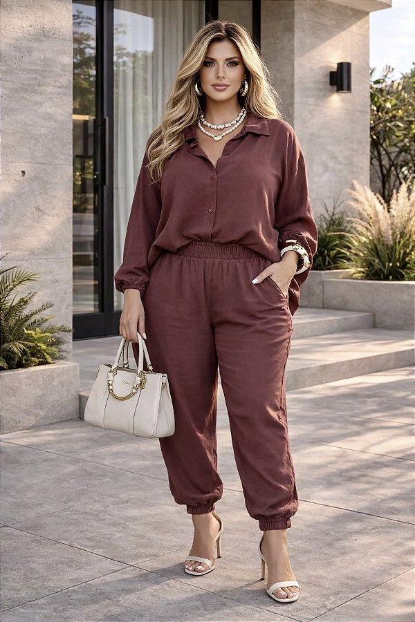 Calça Maya Viscolinho Plus Size