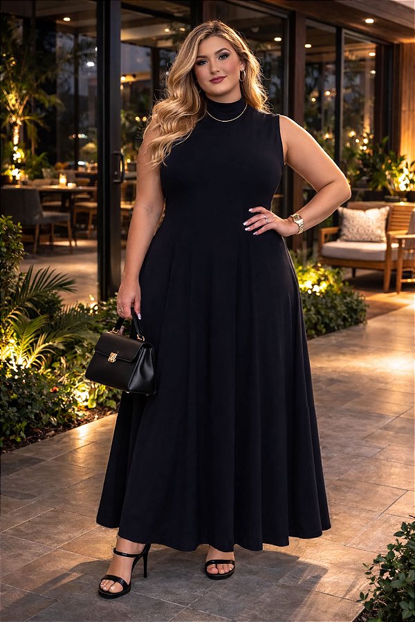 Vestido Amélia Black Plus Size