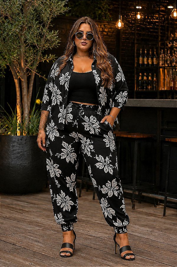 Calça de Viscolinho Juliete Plus Size