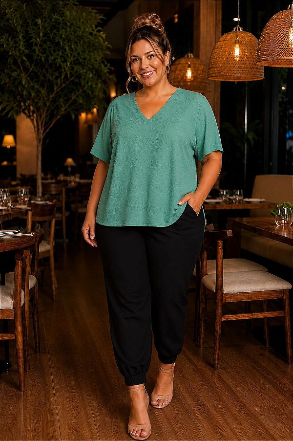 Blusa Heloísa Green Plus Size