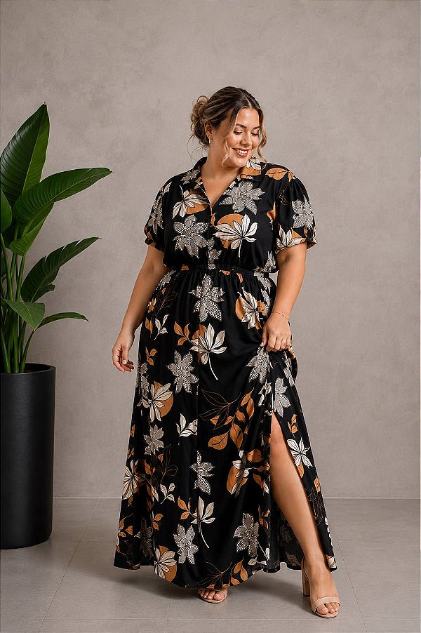 Vestido Longo Glamour Plus Size