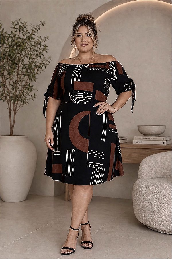 Vestido Maya de Viscolinho Plus Size