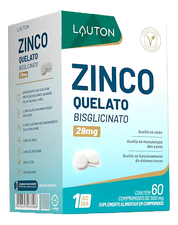 Zinco Quelato Bisglicinato Lauton 60 Comp