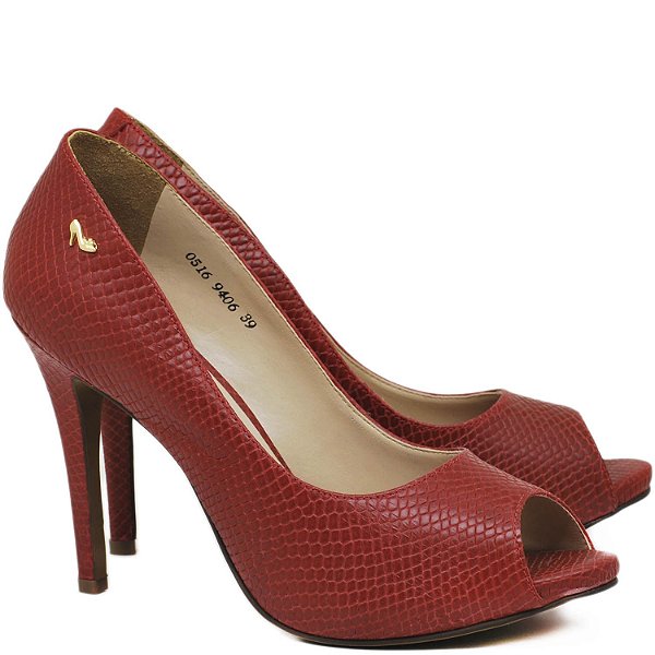 peep toe salto alto fino