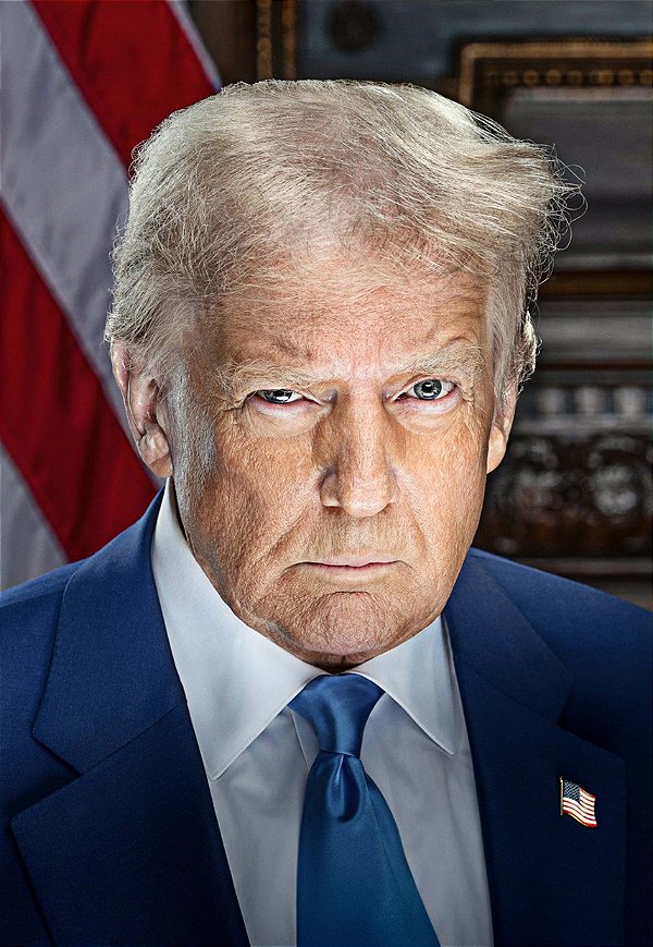 Pôster Foto Oficial Presidente Trump 2025