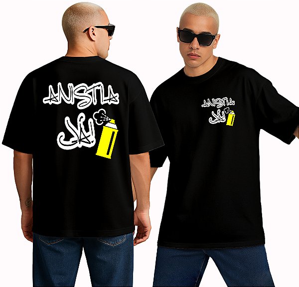 Camiseta Oversized Anistia Já "Estilo Pichação"