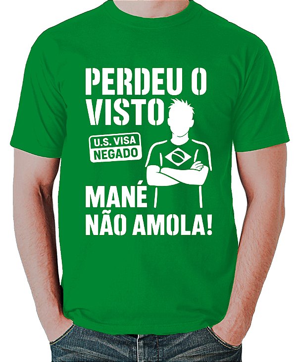 Camiseta Visto Negado - Patriota Contra a Hipocrisia Política, 100% Algodão