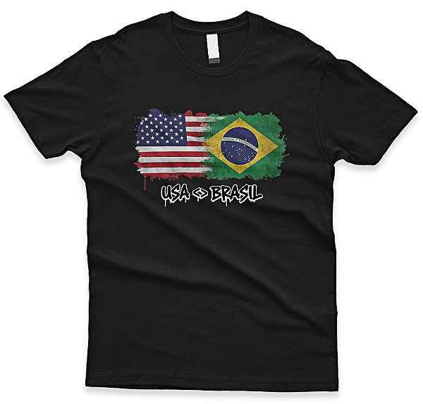 Camiseta USA Brasil United Flags – União, Identidade e Estilo Patriota