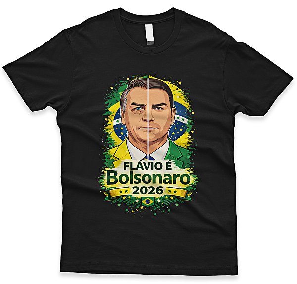Camiseta Flávio É Bolsonaro 2026 – Legado Patriota