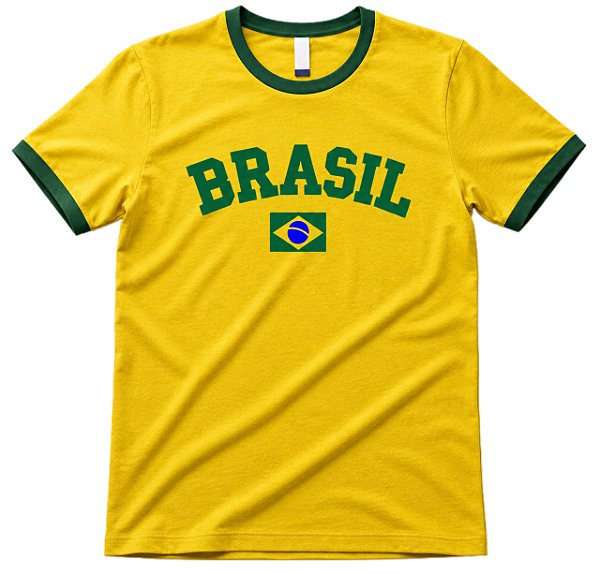 Camiseta Brasil Verde e Amarela | Estampa Brasil