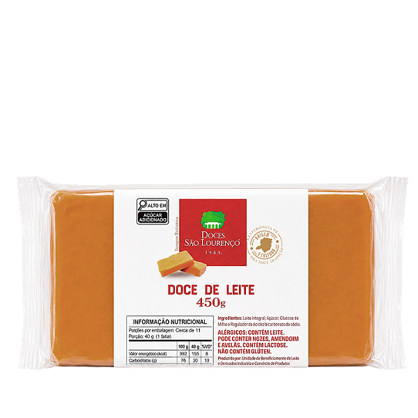 Doce de Leite Puro em Tablete 450g