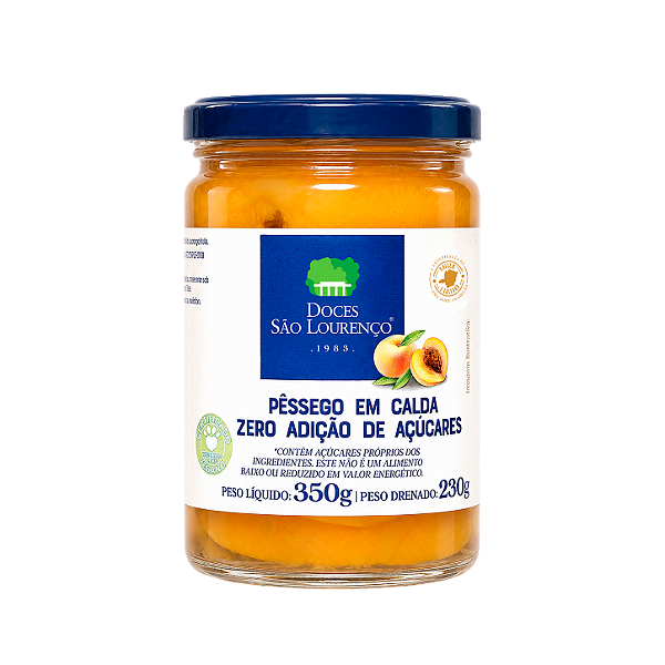 Pêssego em Calda Zero Açúcar 350g