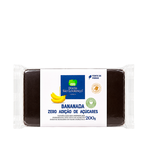 Bananada Zero Açúcar em Tablete 200g