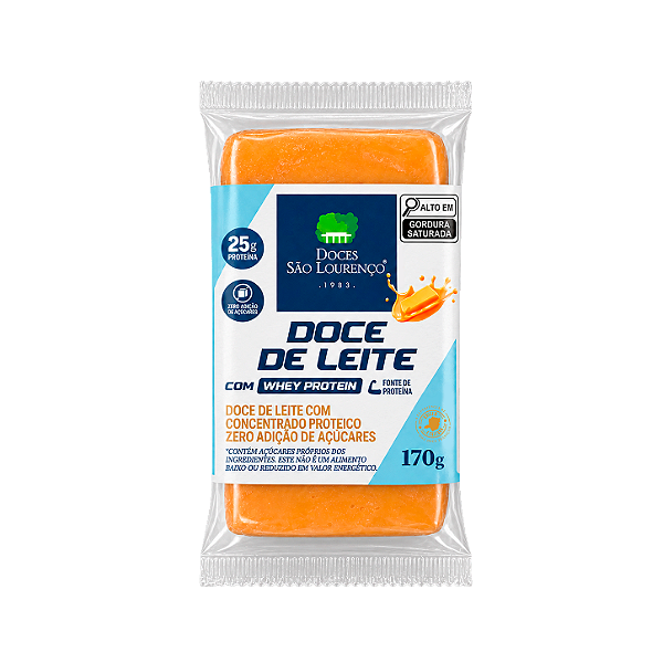 Doce de Leite com Whey Protein Zero Açúcar em Tablete 170g