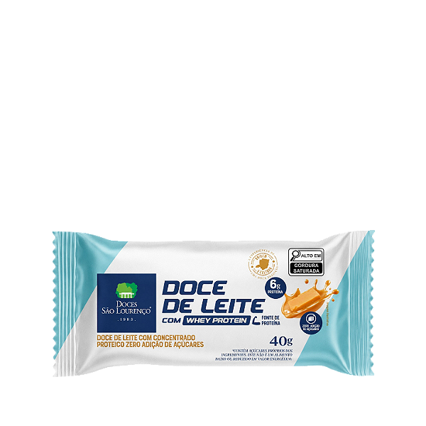 Doce de Leite com Whey Protein Zero Açúcar em Barrinha 40g