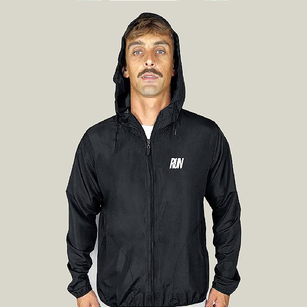 Corta Vento Masculino Preto Corrida WSS Brasil Run Minimalist