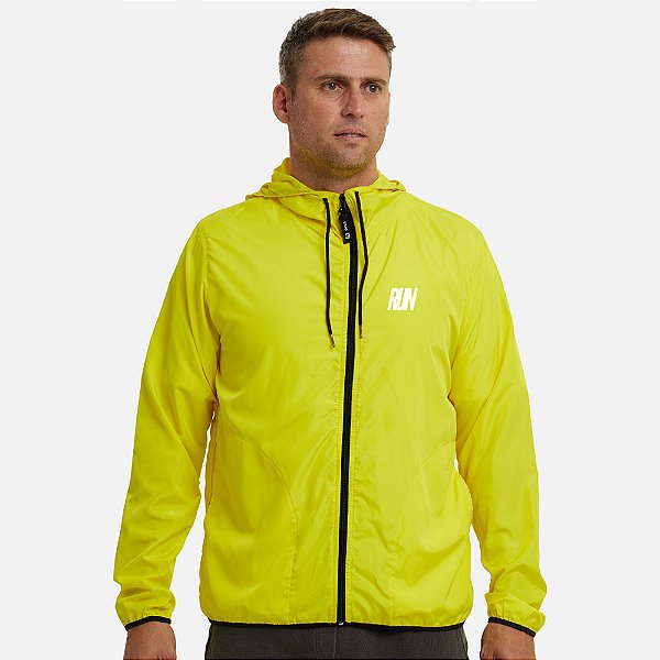 Corta Vento Masculino Amarelo Corrida WSS Brasil Run Minimalist