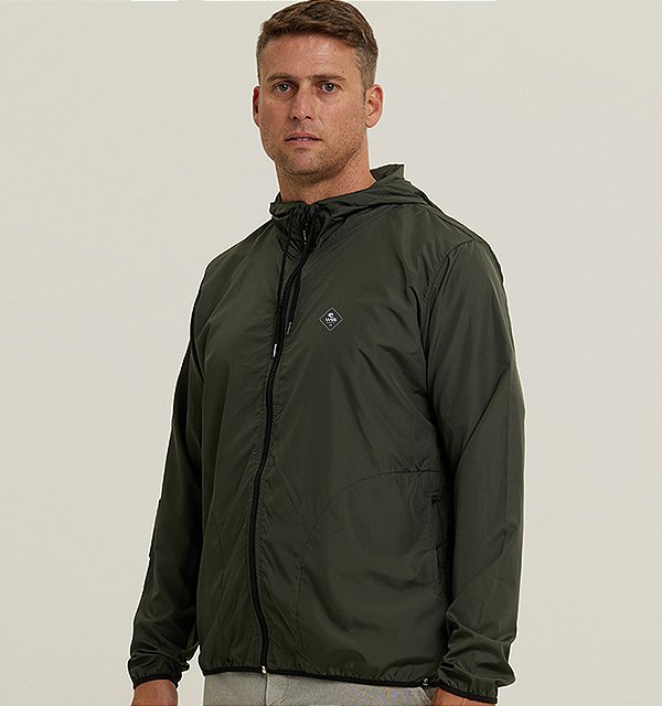 Corta Vento Masculino Verde Militar WSS Brasil Diamond