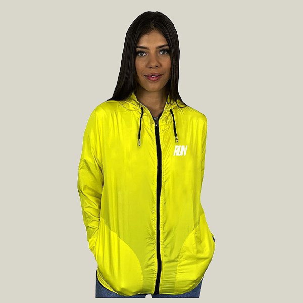 Corta Vento Feminino Amarelo Corrida WSS Brasil Run Minimalist