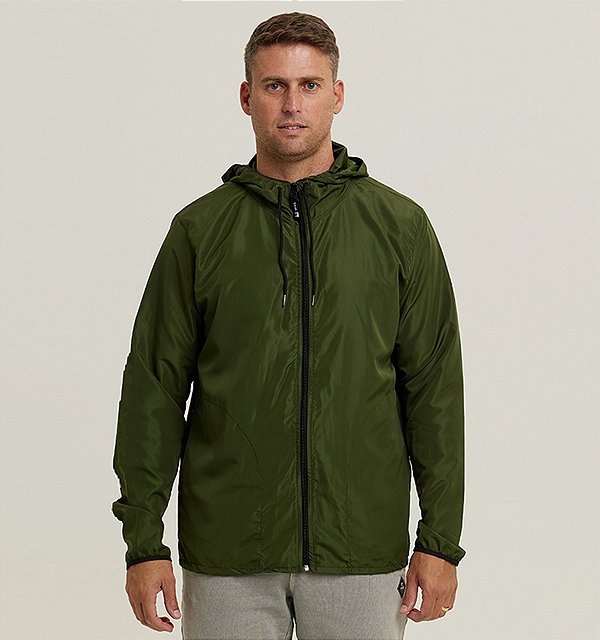 Corta Vento Impermeável Masculino Verde Militar WSS Brasil Classic