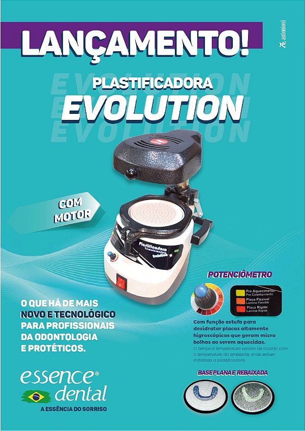 Plastificadora á Vácuo com Motor e Potenciômetro Evolution Essence Dental VH
