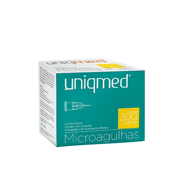 Agulha Para Toxina Botulínica Microagulhas 30Gx4mm C/ 100 Uniqmed