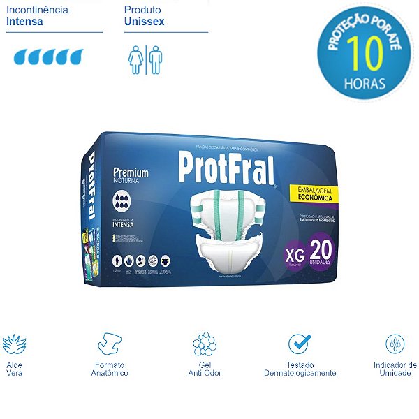 Fralda Geriatrica Protfral Premium Tamanho XG pacote c/20 Protdesc