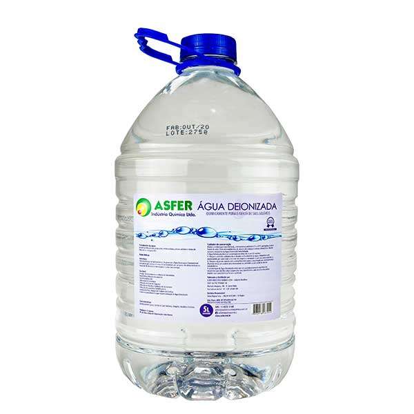 Água Deionizada 5 Litro - ASFER