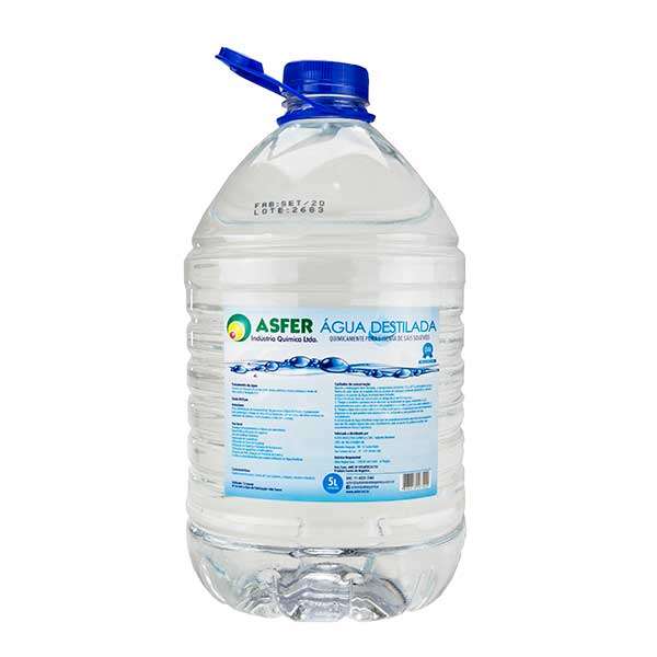 Água destilada 5 Litro - ASFER