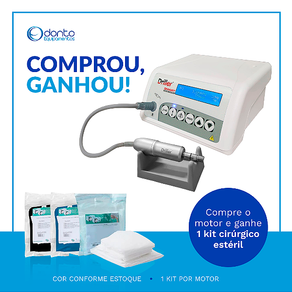 Motor de Implante Driller Smart Torque Control com Contra Ângulo 20:1 - Driller