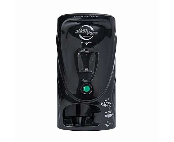 Dispenser Antisséptico Bucal 3×1 Preto Standard - Hálito Puro