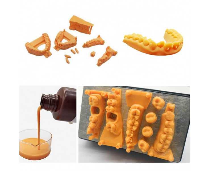 Resina Para Impressora 3D PrintaX Model Yellow Amarelo 1kg Odontomega