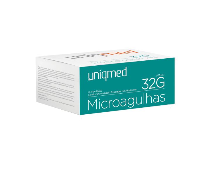 Agulha Para Toxina Botulínica Microagulhas 32Gx4mm C/ 100 Uniqmed
