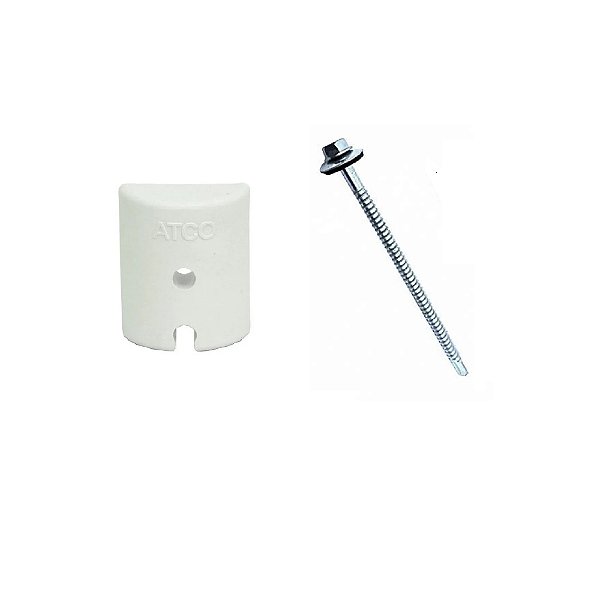 Calço Onda Baixa + Parafuso 8,5 Cm Telheiro Para Metal