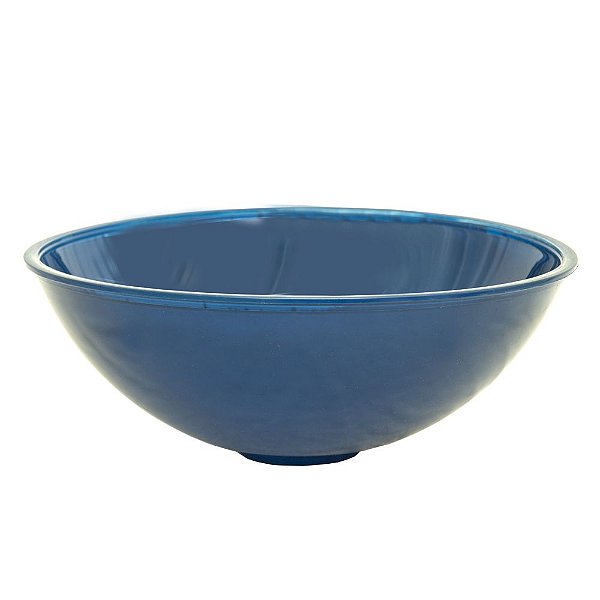 Cuba Policarbonato Azul Redonda de Sobrepor Sem Aba