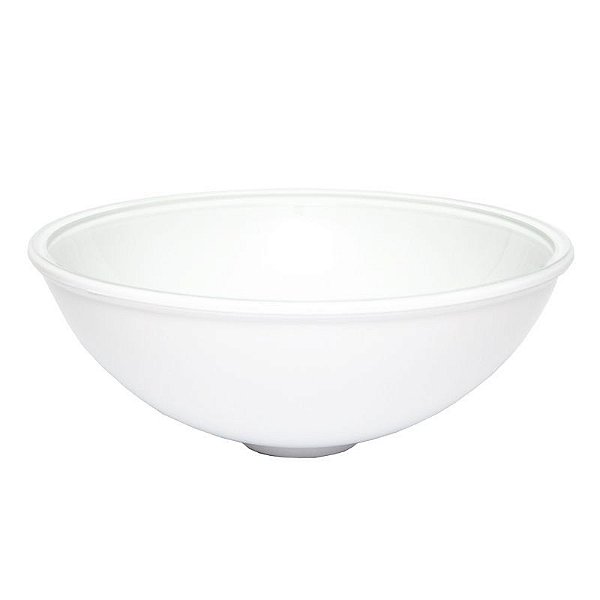 Cuba Vidro Redonda De Sobrepor Branca