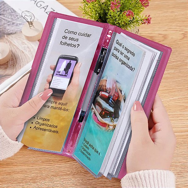 Porta Folhetos - Publicador para personalizar - Pink