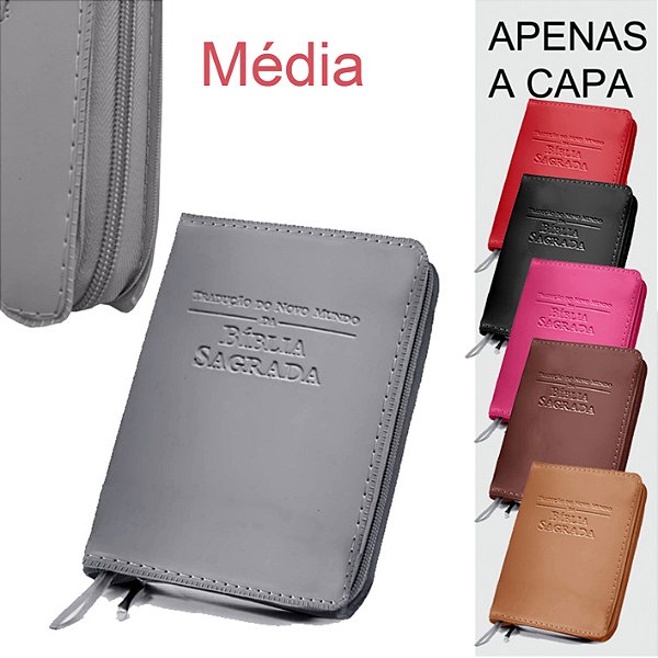 Capa c/ Impresso e Zíper para Bíblia MÉDIA