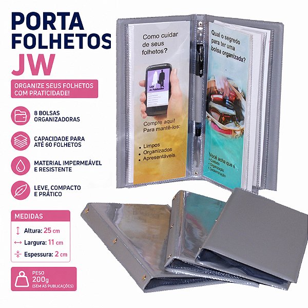 Porta Folhetos - Publicador para personalizar - Cinza