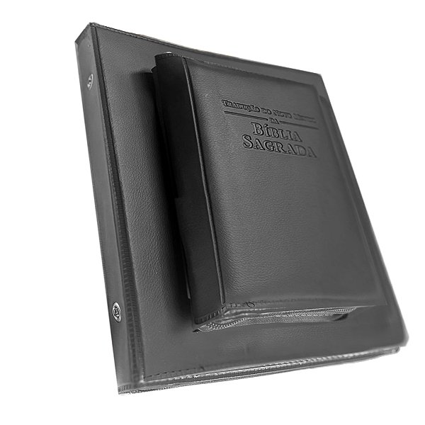 Pasta para Bíblia e Publicações Publicador Preta