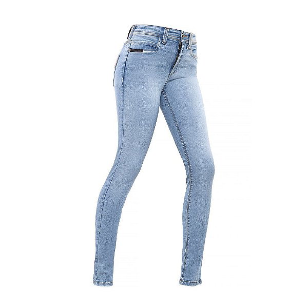 Calça Jeans Feminina Invictus Victory Porte Velado 7 Bolsos - Azul Ártico