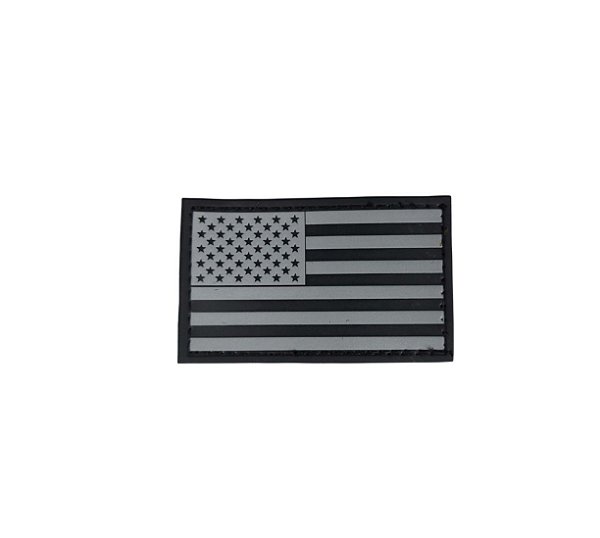 Patch Bandeira EUA Negativo Emborrachada - Item Grátis