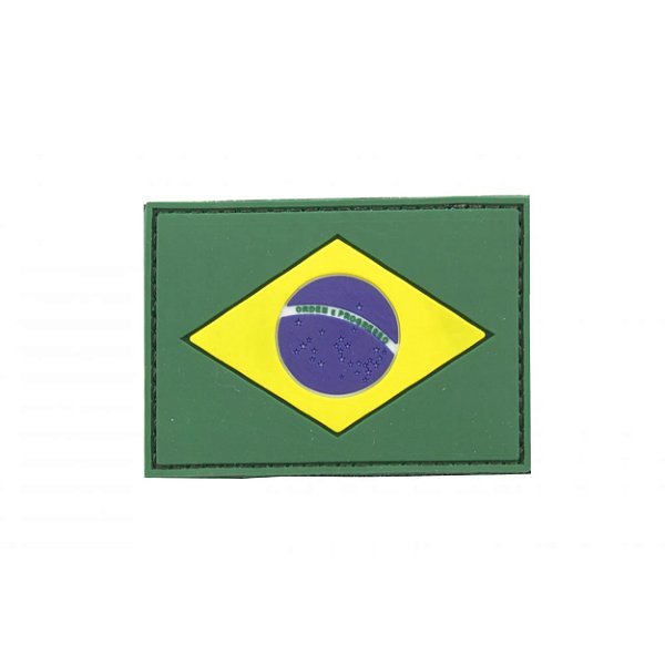 Patch Bandeira do Brasil COLORIDA Emborrachado - Item Grátis