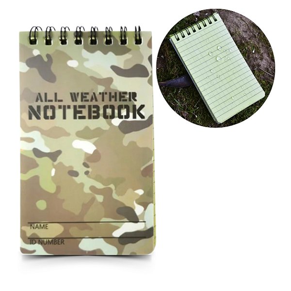 Caderno de Notas Tático a Prova d'agua