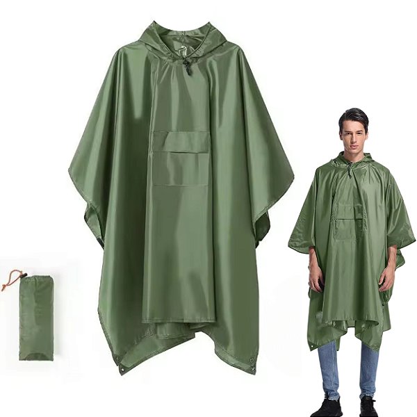 Poncho Militar Impermeável Ripstop 210T Multi-Uso