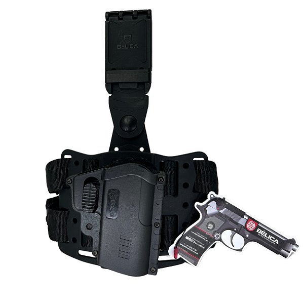 Coldre de Perna Bélica Eagle ll  Plataforma Taurus Destro - Preto