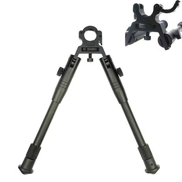 Bipé Dobrável  Fixável em Cano para Rifles e Carabinas - Bipod