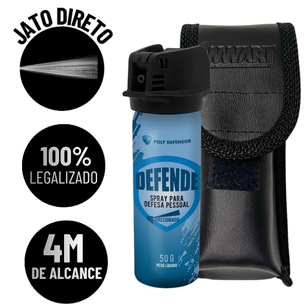 Combo Spray de defesa Jato Direcionado + Coldre porta spray