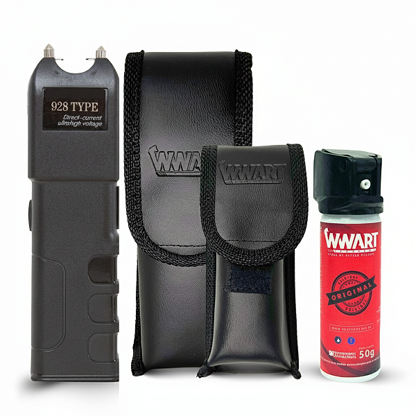 Combo Defesa Pessoal Não Letal Completo Spray + Taser + Coldres