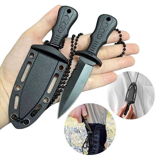Neck Knife Faca Adaga de Defesa Uso Velado